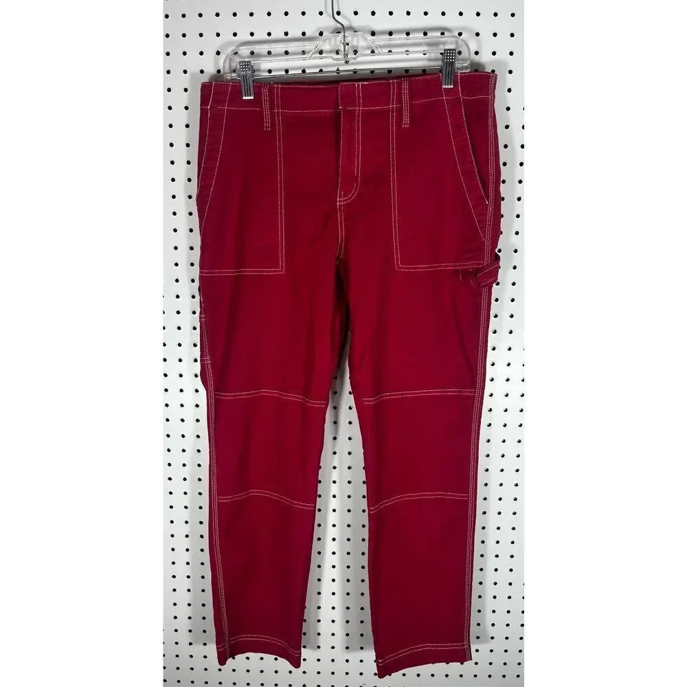 Joie outlined stitching carpenter jeans size 10